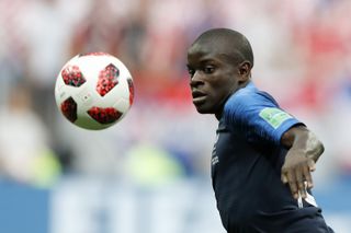 N'Golo Kante in action for France against Croatia in the 2018 World Cup final against Croatia.