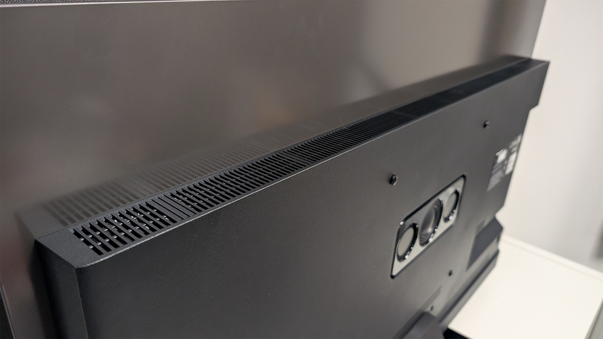 Panasonic Z90B 48-inch OLED TV showing detail of back of TV set