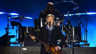 Paul McCartney onstage in Montevideo