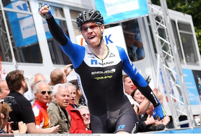 Sam Bennett (NetApp-Endura) wins the final stage of Bayern Rundfahrt