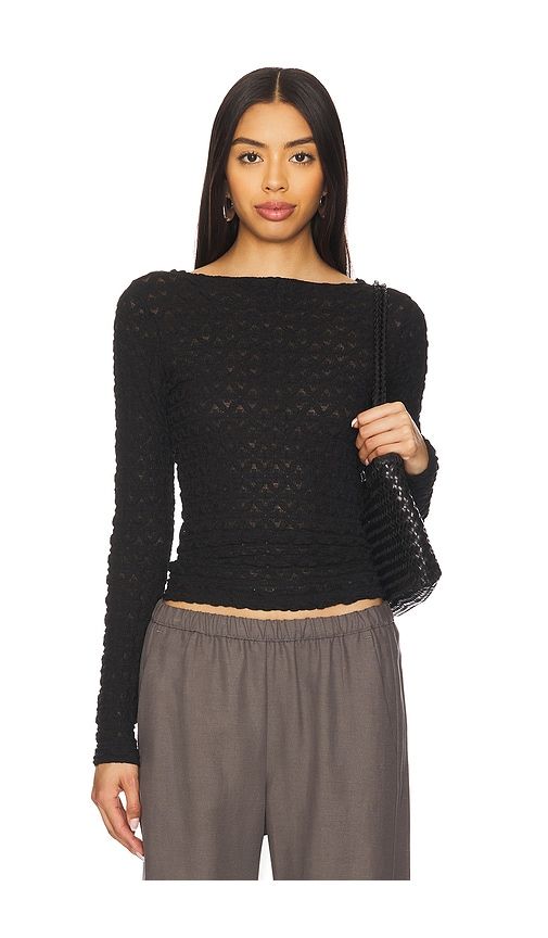 Long Sleeve Boat Neck T Shirt