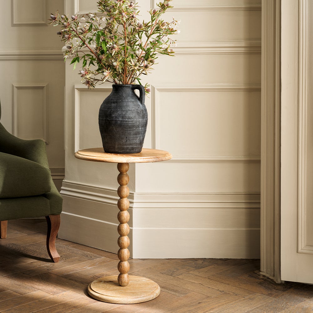 National Trust Upton Washed Oak Round Side Table