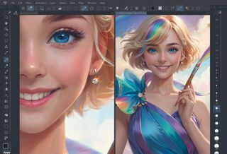 How to create a character illustration in Clip Studio Paint; details of a digital painting process