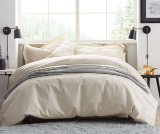 Supima Percale Sheet Set on a bed.