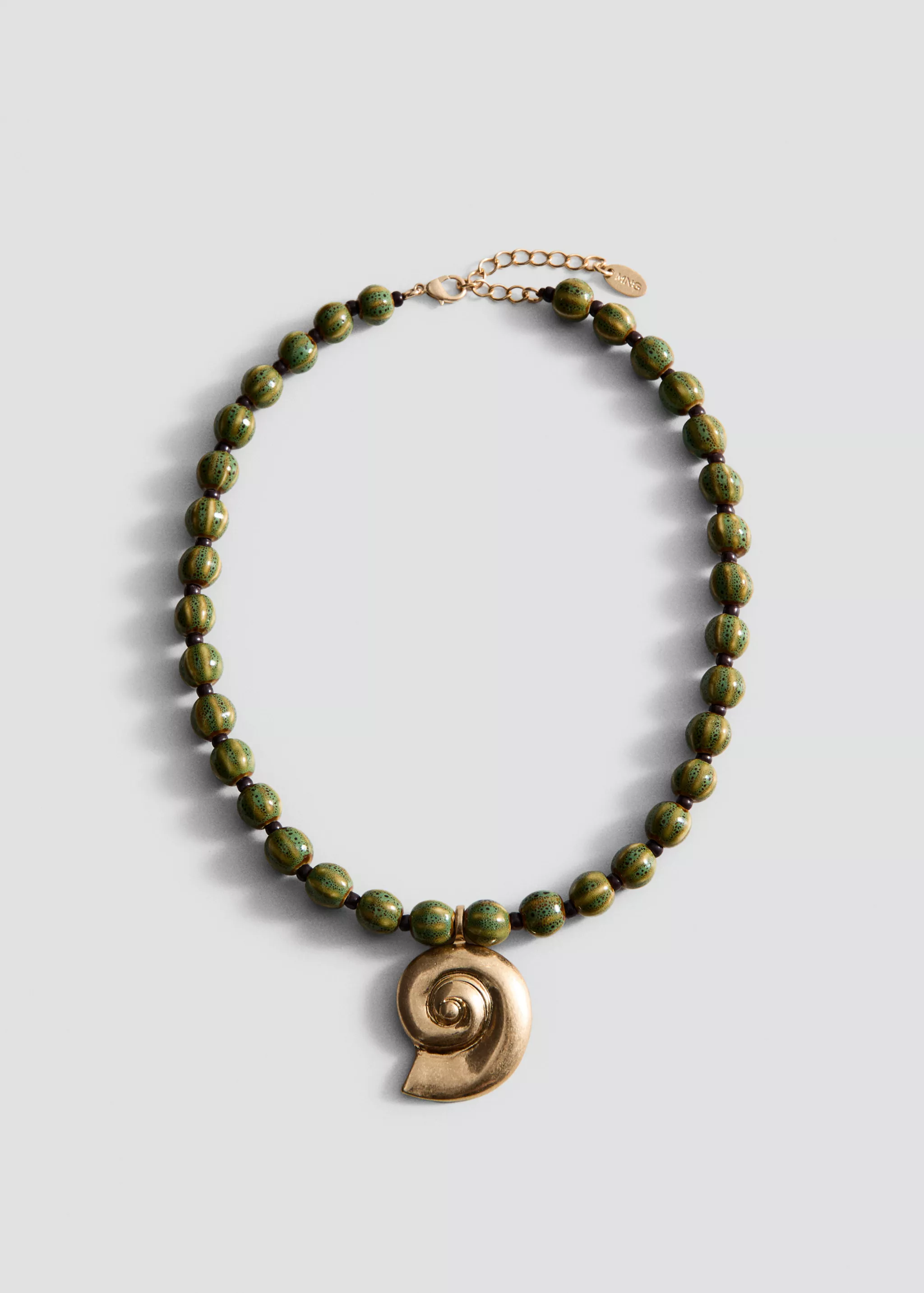 Beaded Necklace With Ceramic Shell Appliqu&eacute; - Women | Mango United Kingdom