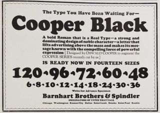 Cooper Black by Oswald Bruce Cooper