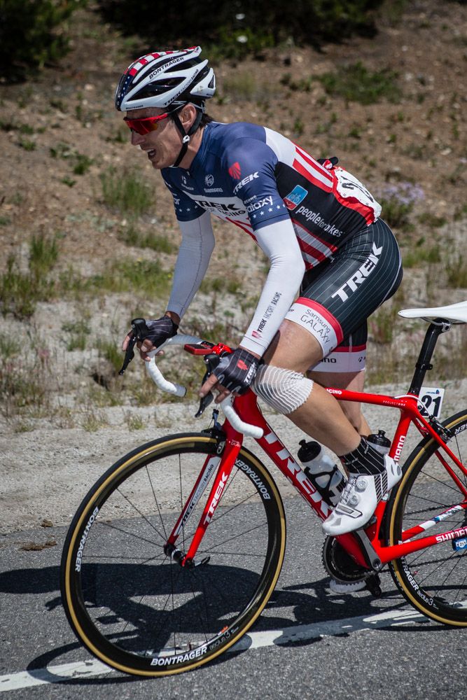 Matthew Busche (Trek) still bandaged from his recent crash