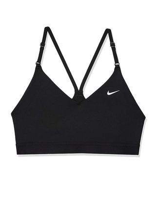 Nike, Nike Dri-Fit Indy Women's Light-Support Non-Padded Sports Bra (as1, Alpha, X_l, Regular, Regular, Black, X-Large)