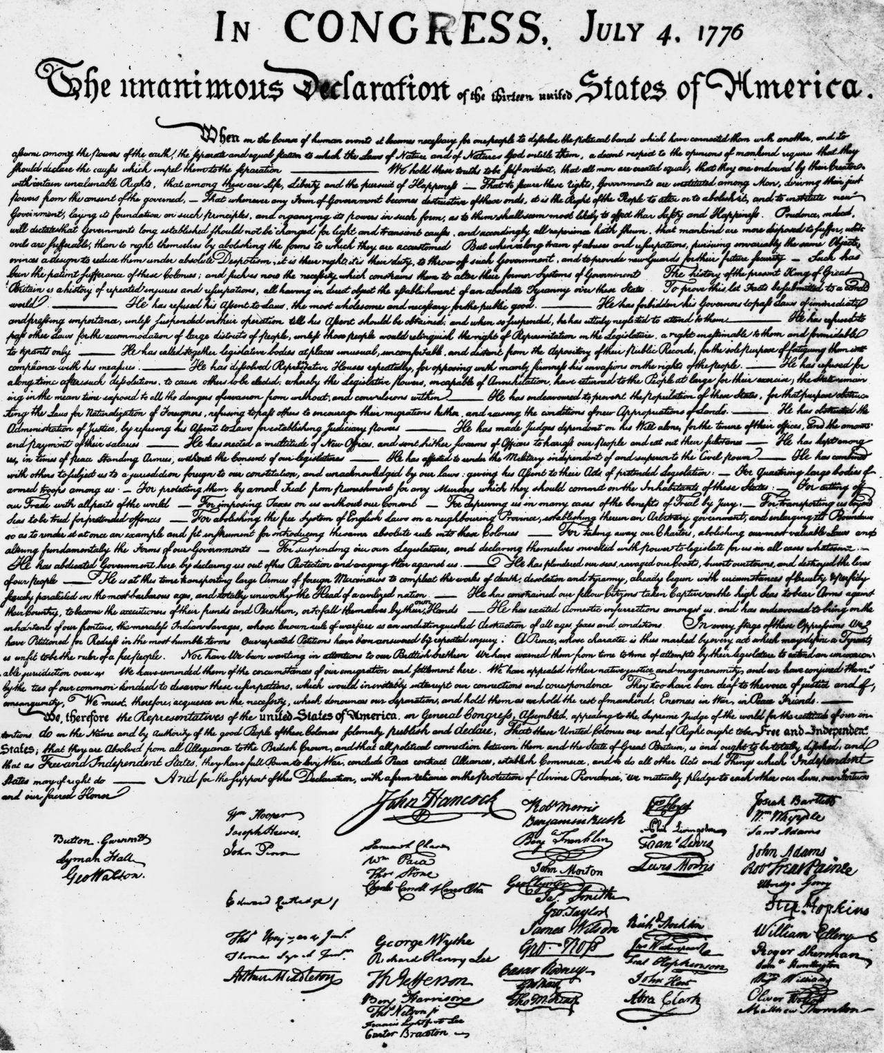 The Declaration of Independence