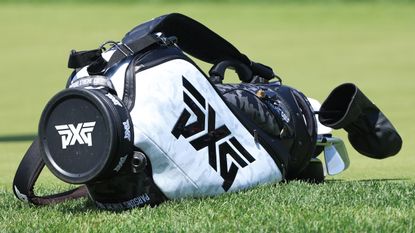 PXG Makes 125 Job Cuts As Part Of Retail Restructure - PXG staff bag seen lying on the ground during a PGA Tour event