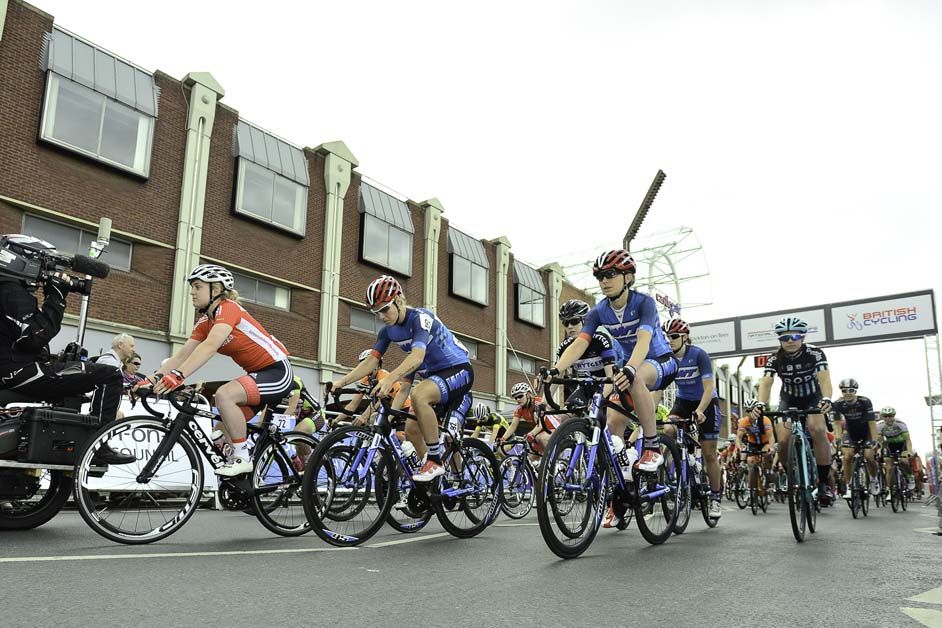The riders set off