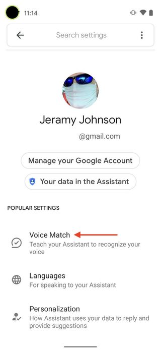 Set Up Google Assistant Voice Match Step 3
