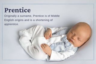 Unique baby names illustrated with an image of a sleeping baby boy in a bow tie