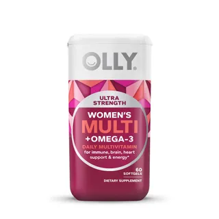 Ultra Strength Women's Multi e cápsulas gelatinosas de ômega-3