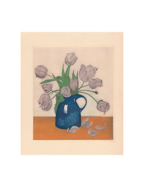 Tulips in a Pitcher Print by Frans Everbag