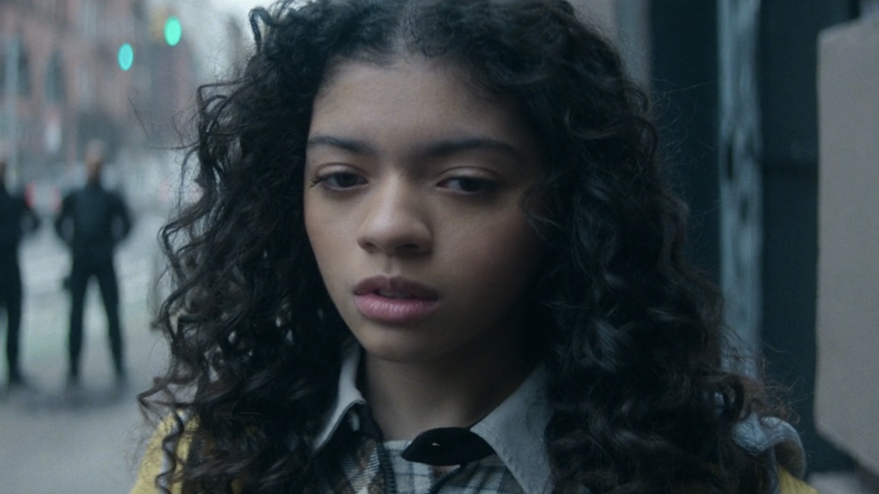 Angela Del Toro with cops standing behind her in Daredevil: Born Again Season 1 finale