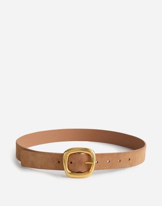 Madewell Sculptural Buckle Suede Belt