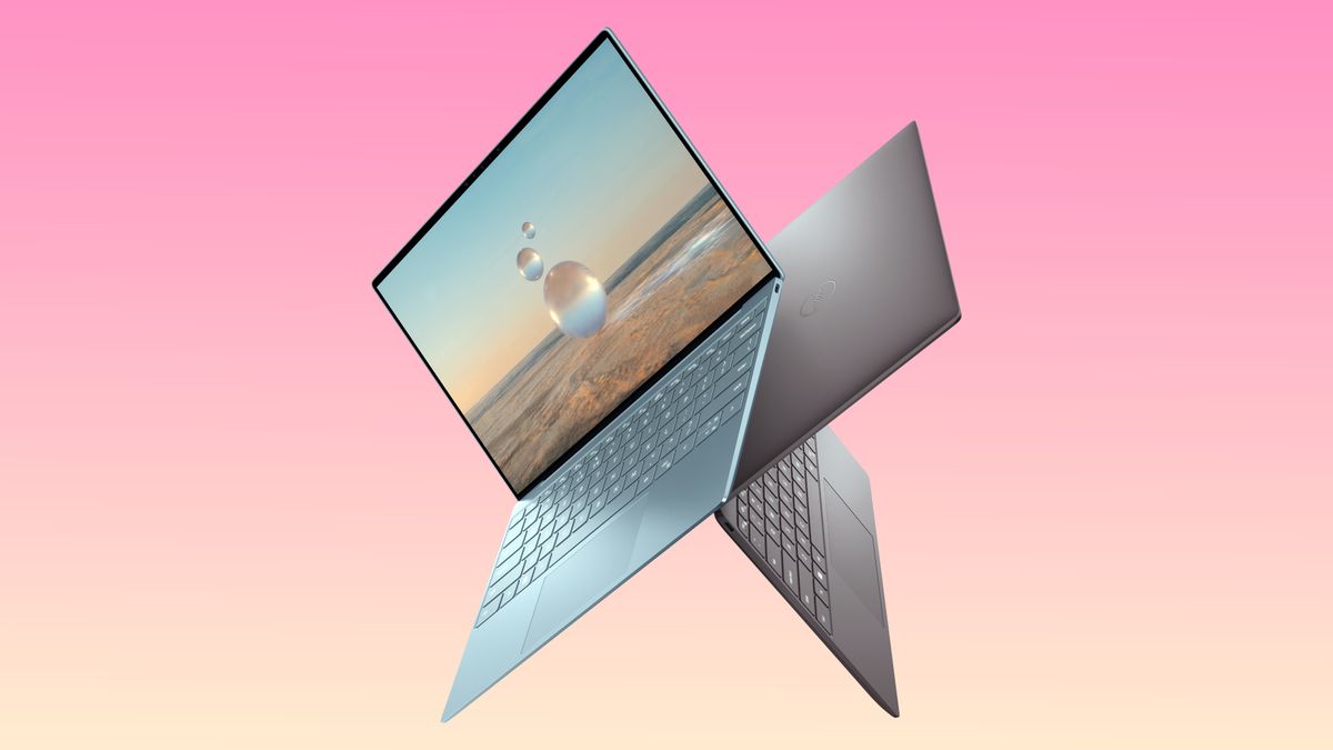 Dell XPS 13 (2022) on pink background