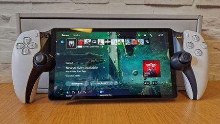 Image of the PlayStation Portal handheld gaming device