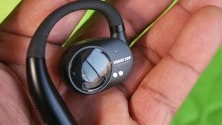 Beyerdynamic Verio 200 earbud in reviewer's hand