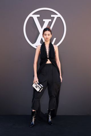 Hoyeon Jung at the Louis Vuitton runway show