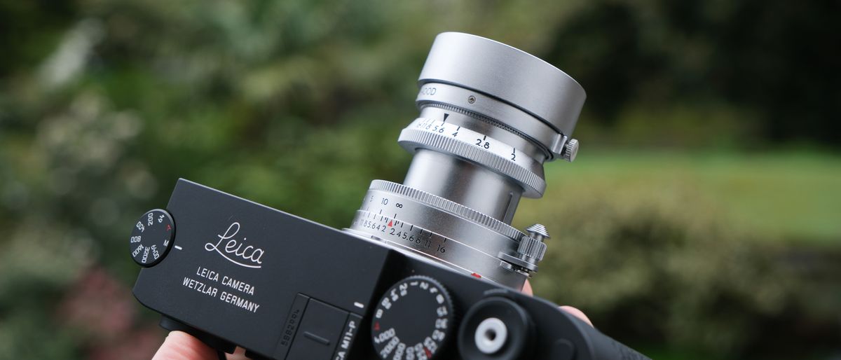 Thypoch Eureka lens attached to a Leica camera