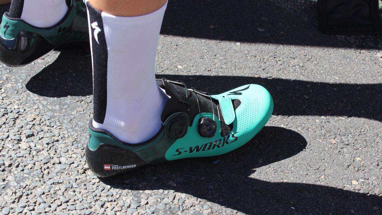 Bora-Hansgrohe are equipped with team issue shoes