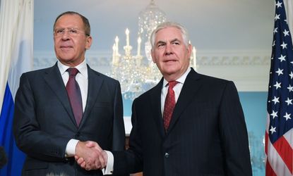 Secretary of State Rex Tillerson and Russian Foreign Minister Lavrov.