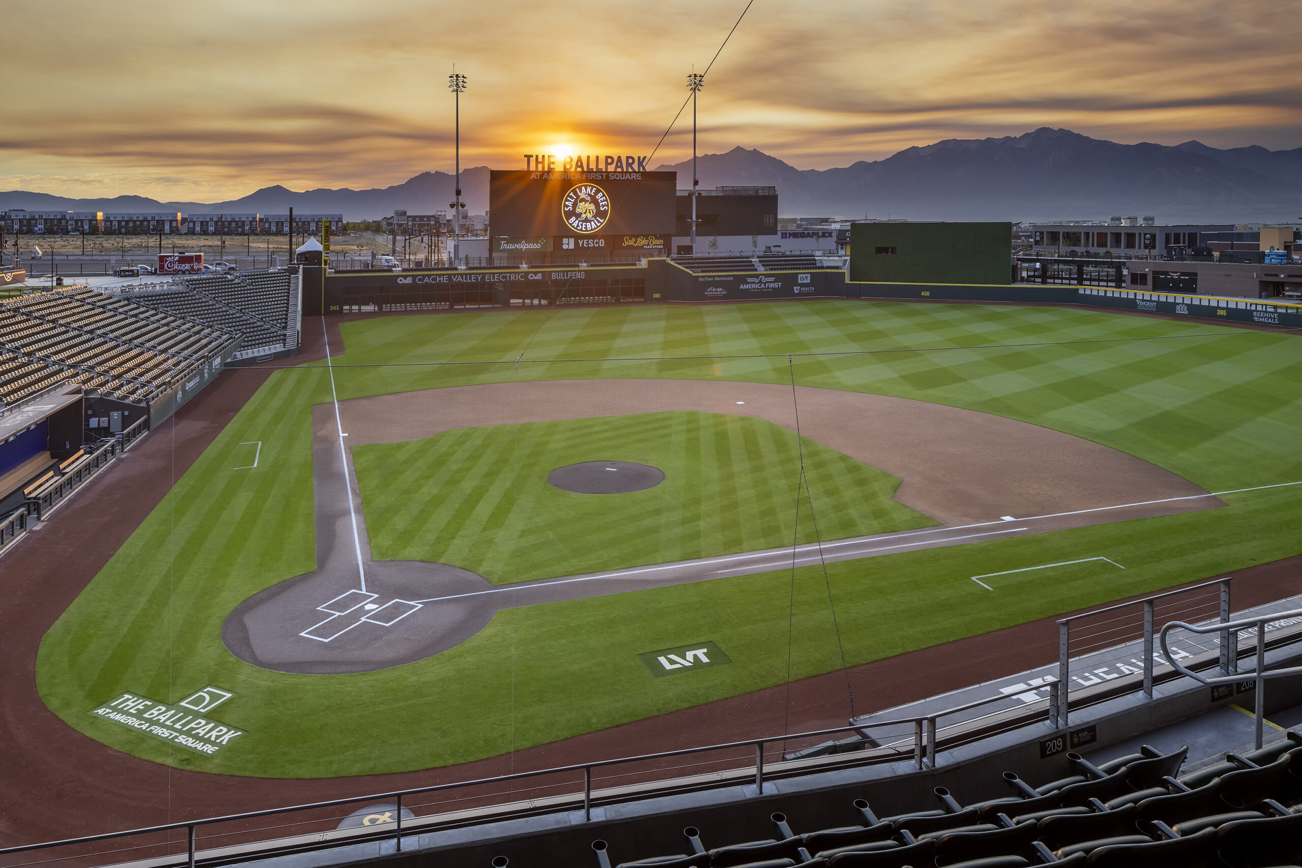 The Salt Lake Bees Ballpark at America First Square.