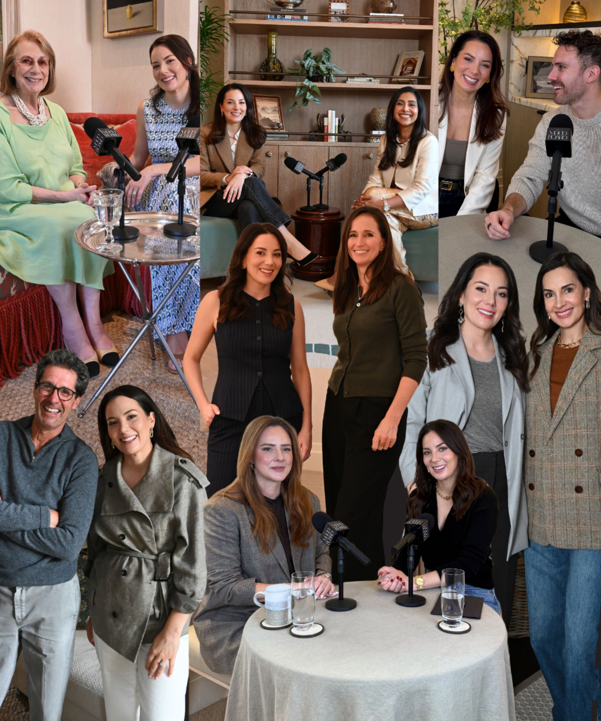 Collage image of photographs of groups of friends and colleagues