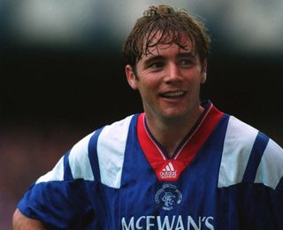 Ally McCoist playing for Rangers in 1992