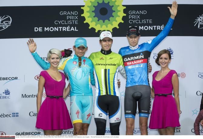 The 2013 Grand Prix Cycliste de Montr&eacute;al podium