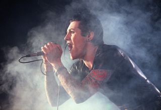 Davey Havok at Live 105's Not So Silent Night Christmas Concert in 2000