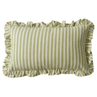 Green striped cushion