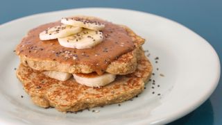 Oat and banana protein pancakes