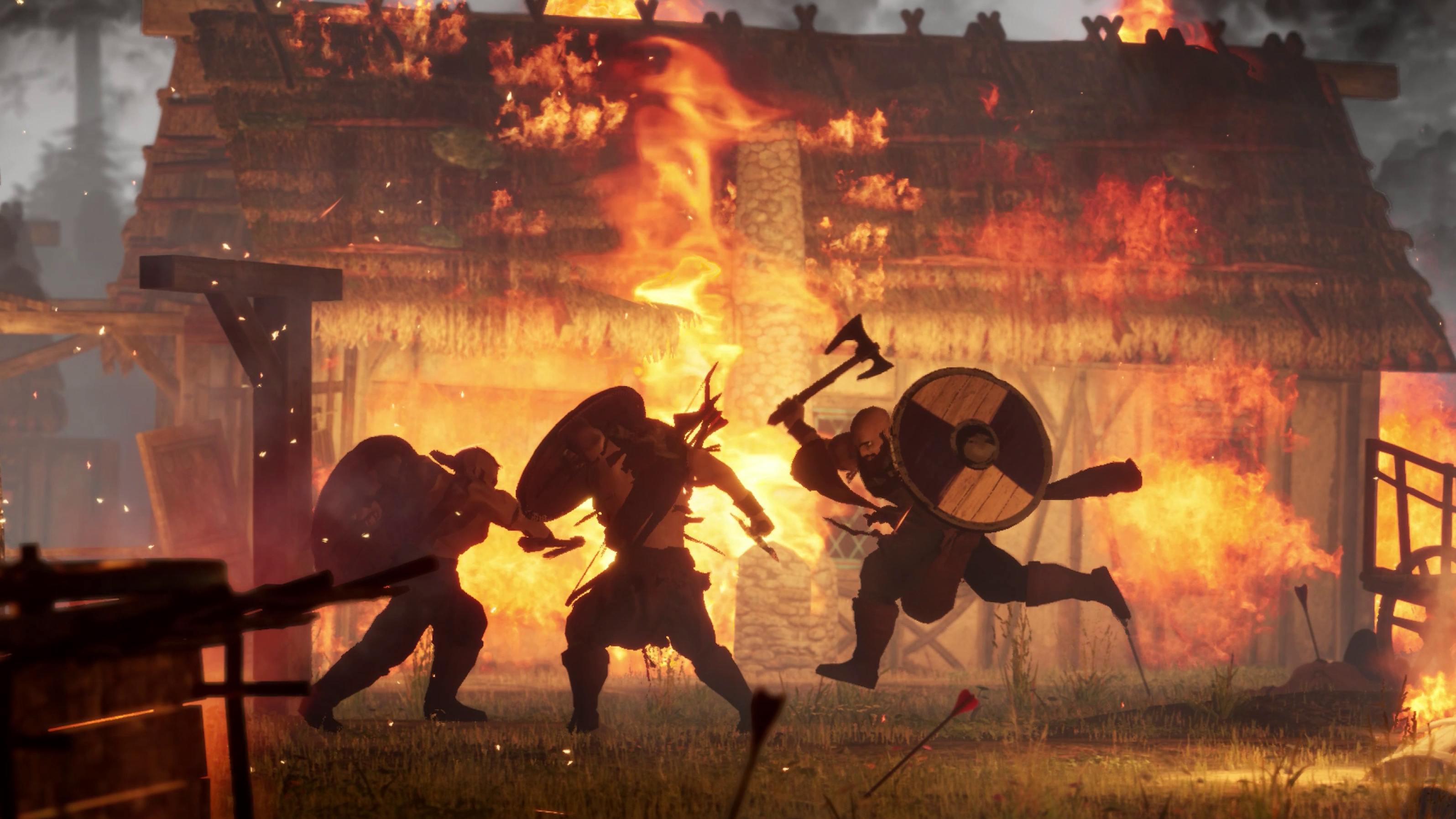  There's bone-crunching combat and flying kicks in this side-scrolling Viking revenge saga 