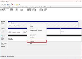 Open volume properties