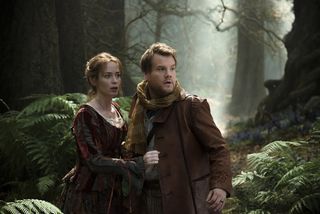 Emily Blunt and James Corden star as a baker and his wife who wish to start a family in Into The Woods.