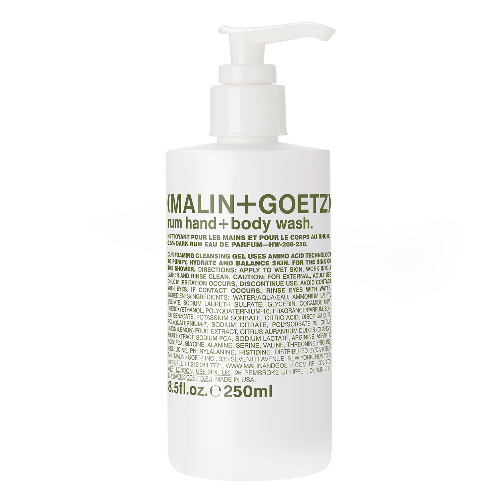 Malin + Goetz Rum Hand and Body Wash 250 Ml / 8.5 Fl Oz