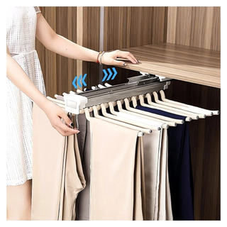 A pull out trousers rack