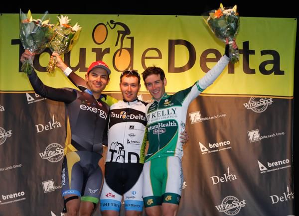 The podium with Ryan Andersion (1st) Andres Diaz (2nd) and Marsh Cooper (3rd)