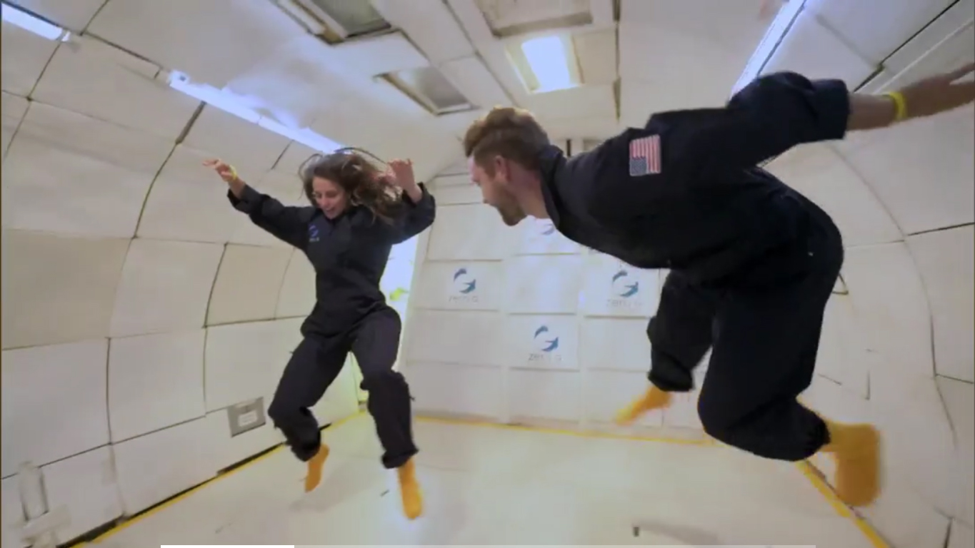 ABC&#039;s &quot;The Bachelor&quot; took a weightless ride with Zero Gravity Corporation in Monday&#039;s episode.