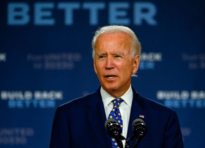 US Democratic presidential candidate and former Vice President Joe Biden speaks during a campaign event at the William "Hicks" Anderson Community Center in Wilmington, Delaware on July 28, 20