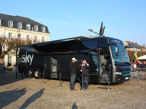 As the newest big team on the block, Team Sky's bus is not surprisingly one step above those of other teams.