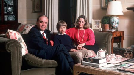 Rupert Murdoch with then-wife Anna and their son Lachlan at their home in New York City, in a photo taken around 1983