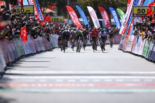 The Tour of Turkey stage 5 sprint begins