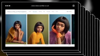 Selection of portraits of glamorous woman