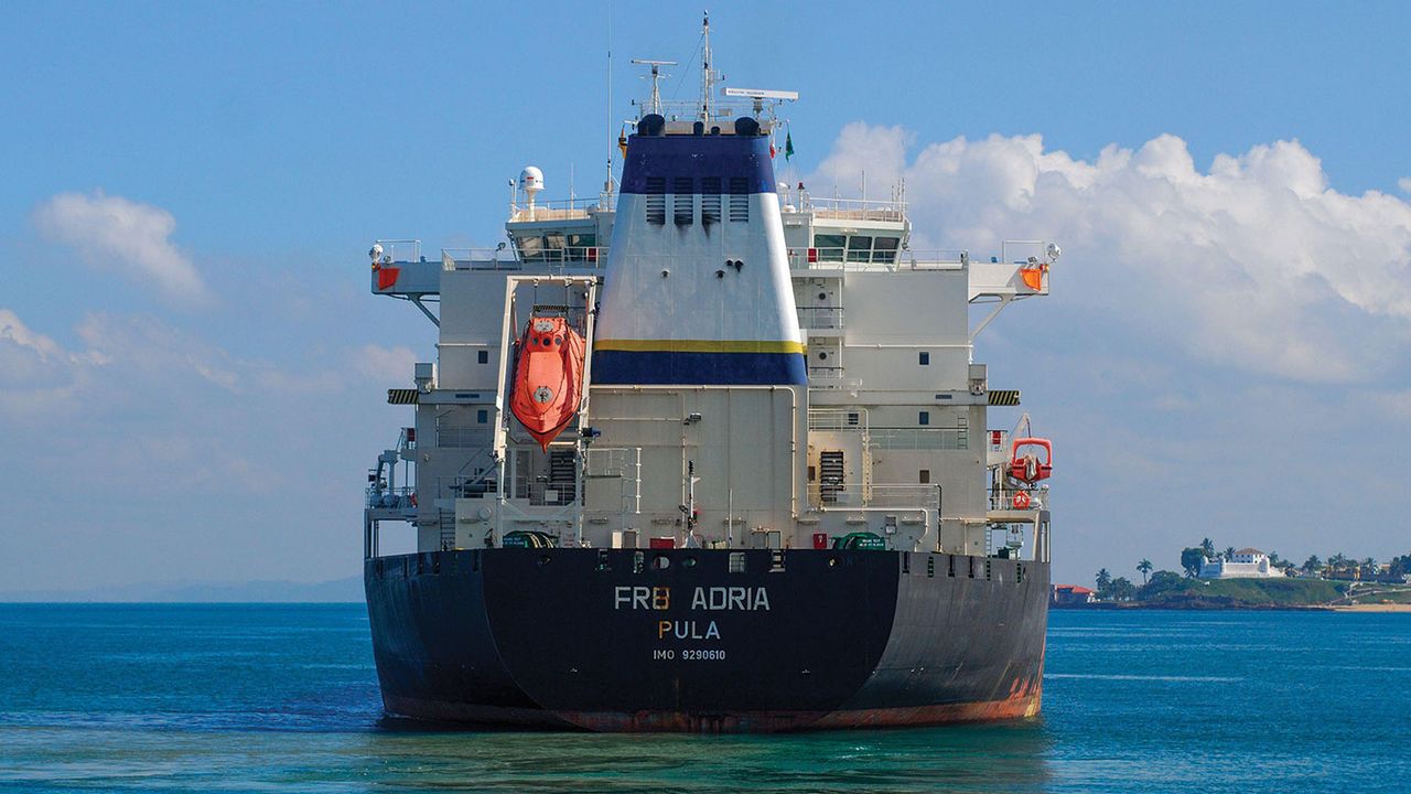 An oil tanker off the coast of Salvador, Brazil