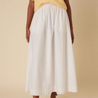 white midi skirt