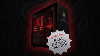 custom liquid cooled PC with human blood